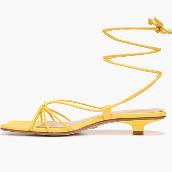 Veronica Beard Foley Ankle Tie Sandal Color Pineapple - Picture 2 of 12